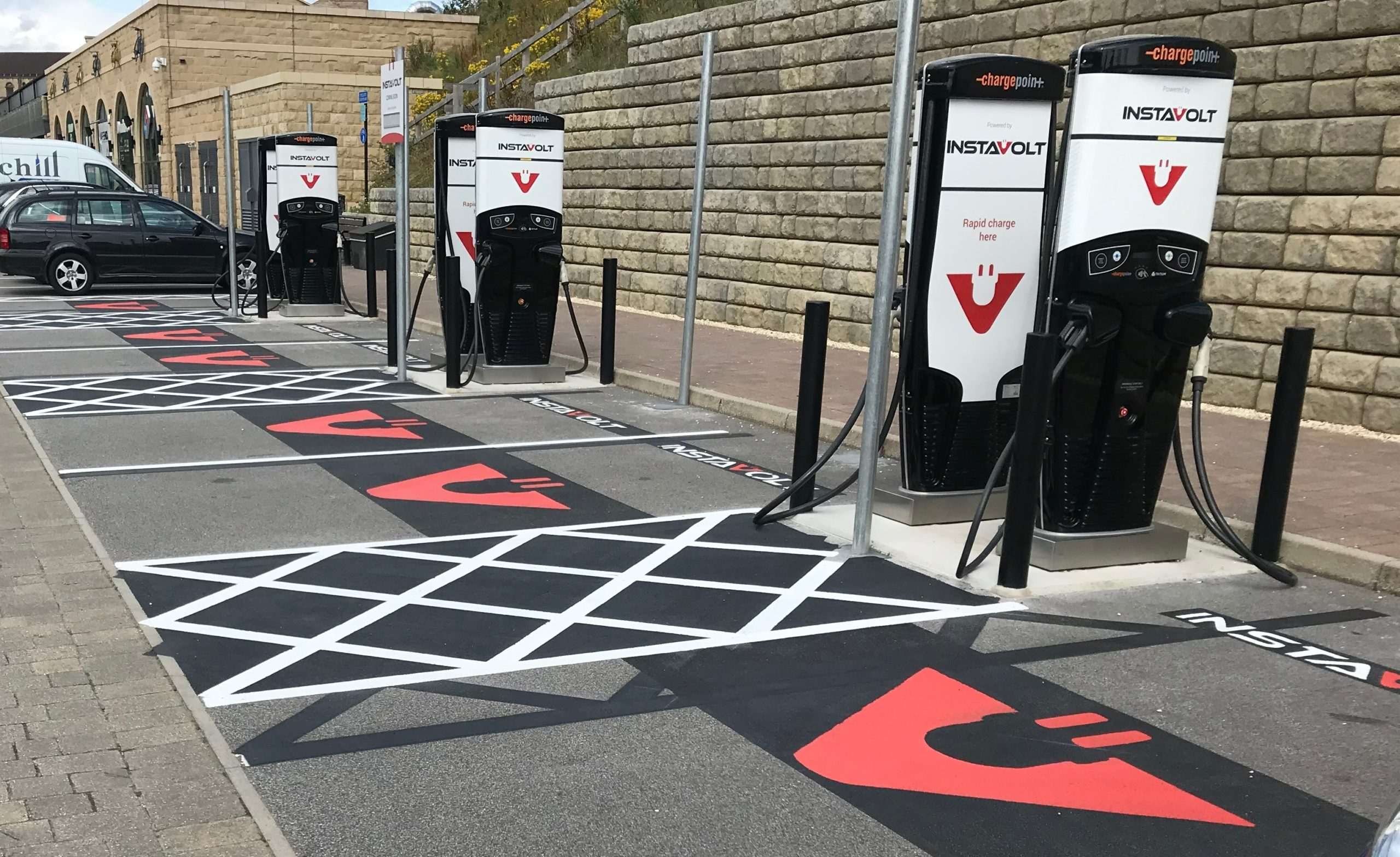 InstaVolt rapid chargers at Fox Valley
