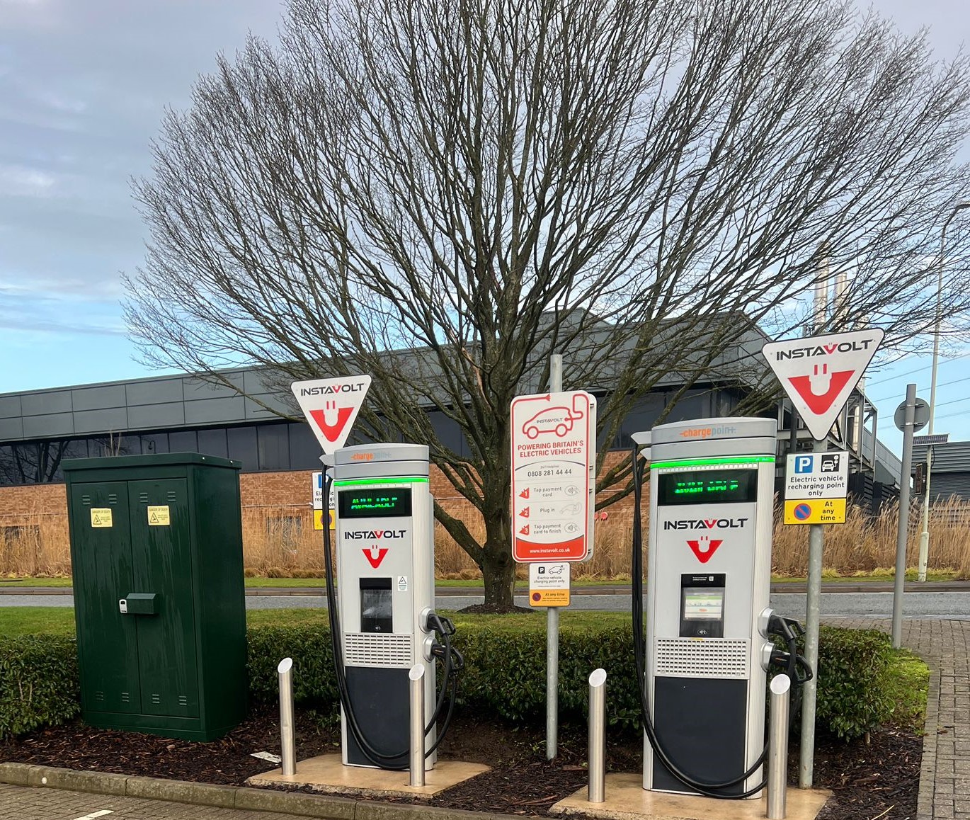 InstaVolt chargers at Winnersh Business Park