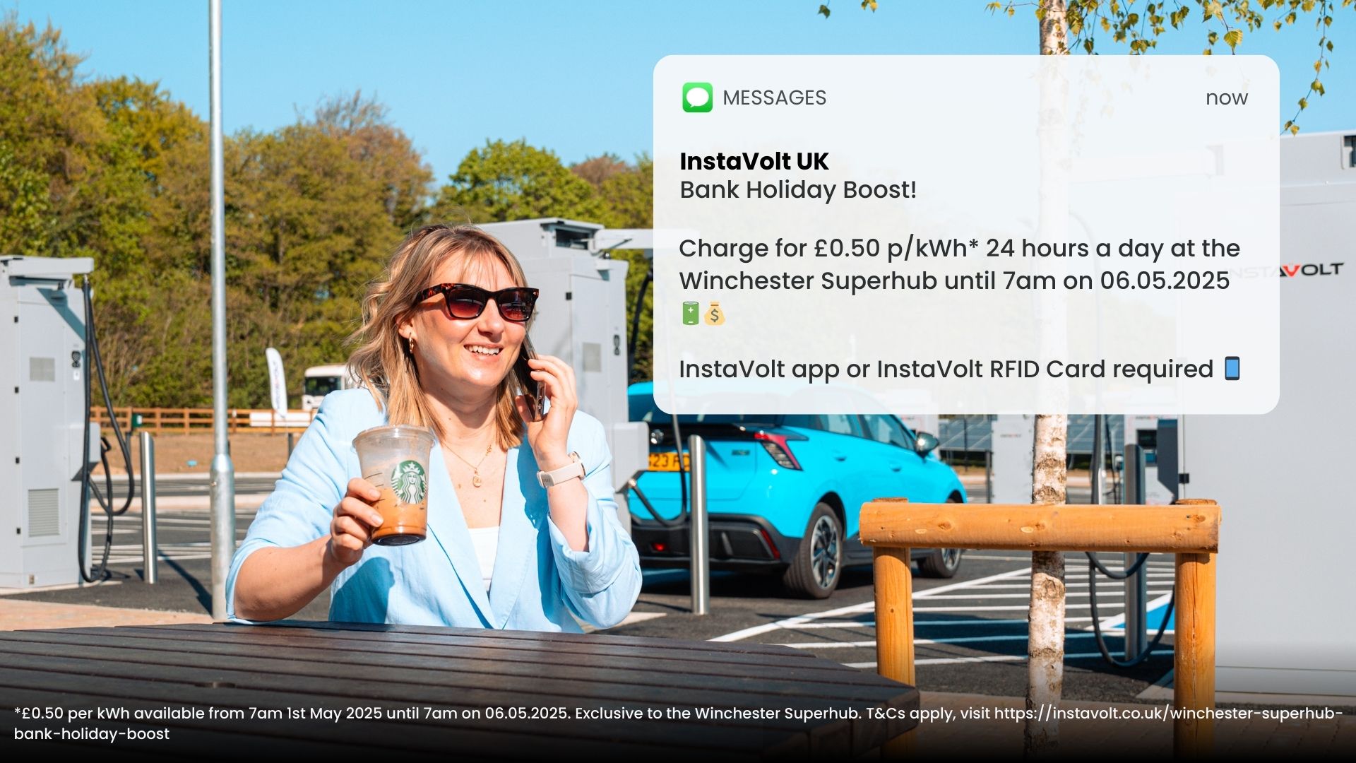 Bank Holiday Boost InstaVolt EV Charging Winchester price boost