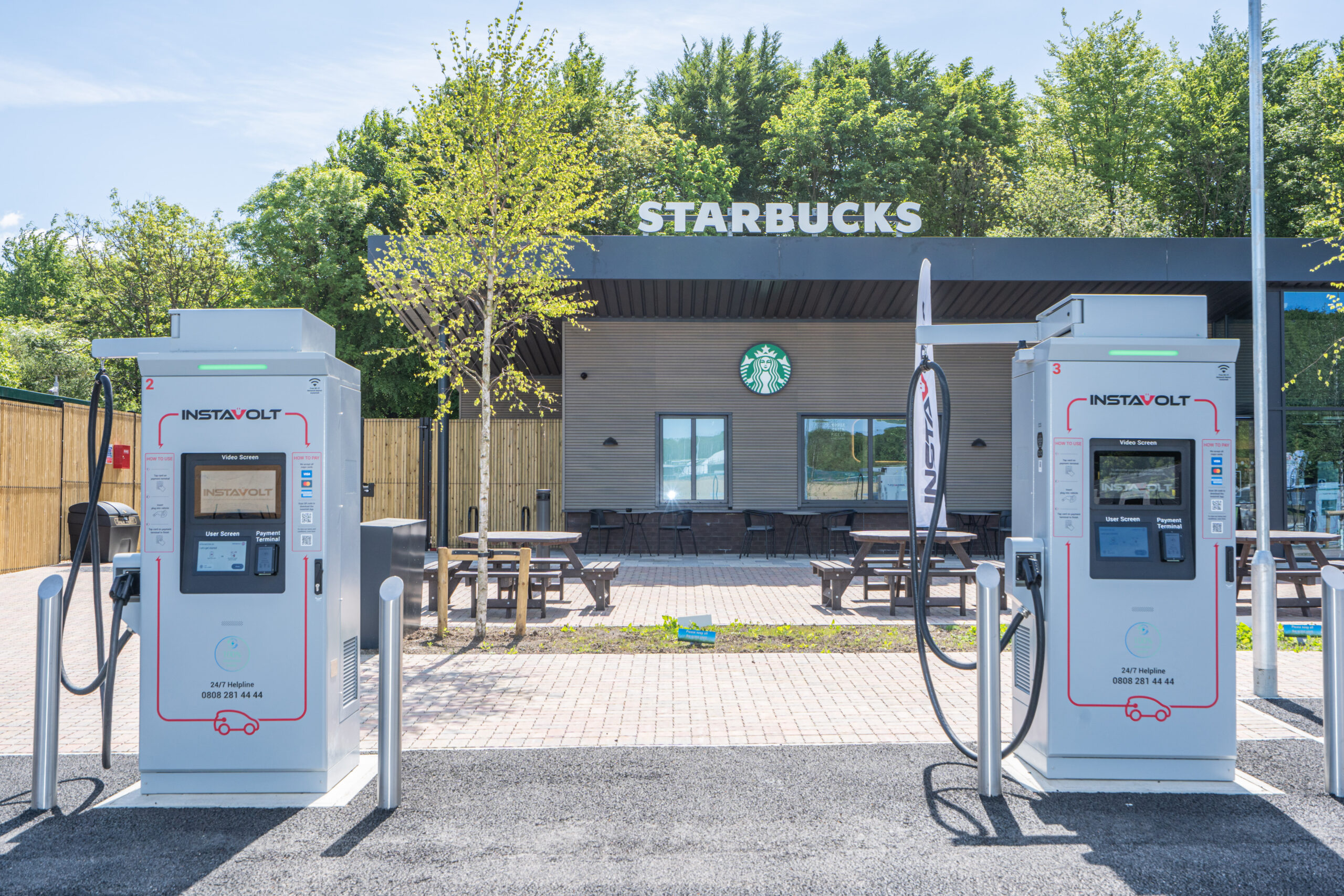 InstaVolt EV ultra-rapid charger Starbucks
