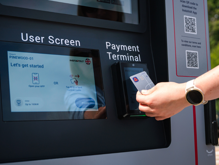 InstaVolt EV ultra-rapid charger Contactless