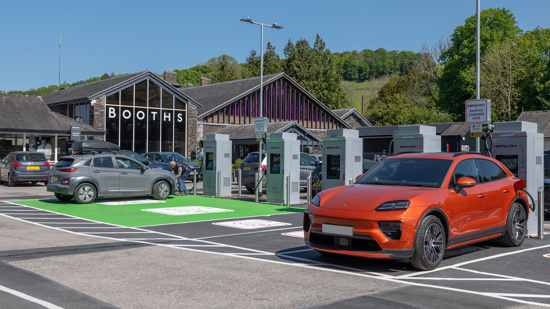 InstaVolt EV ultra-rapid charger Booths