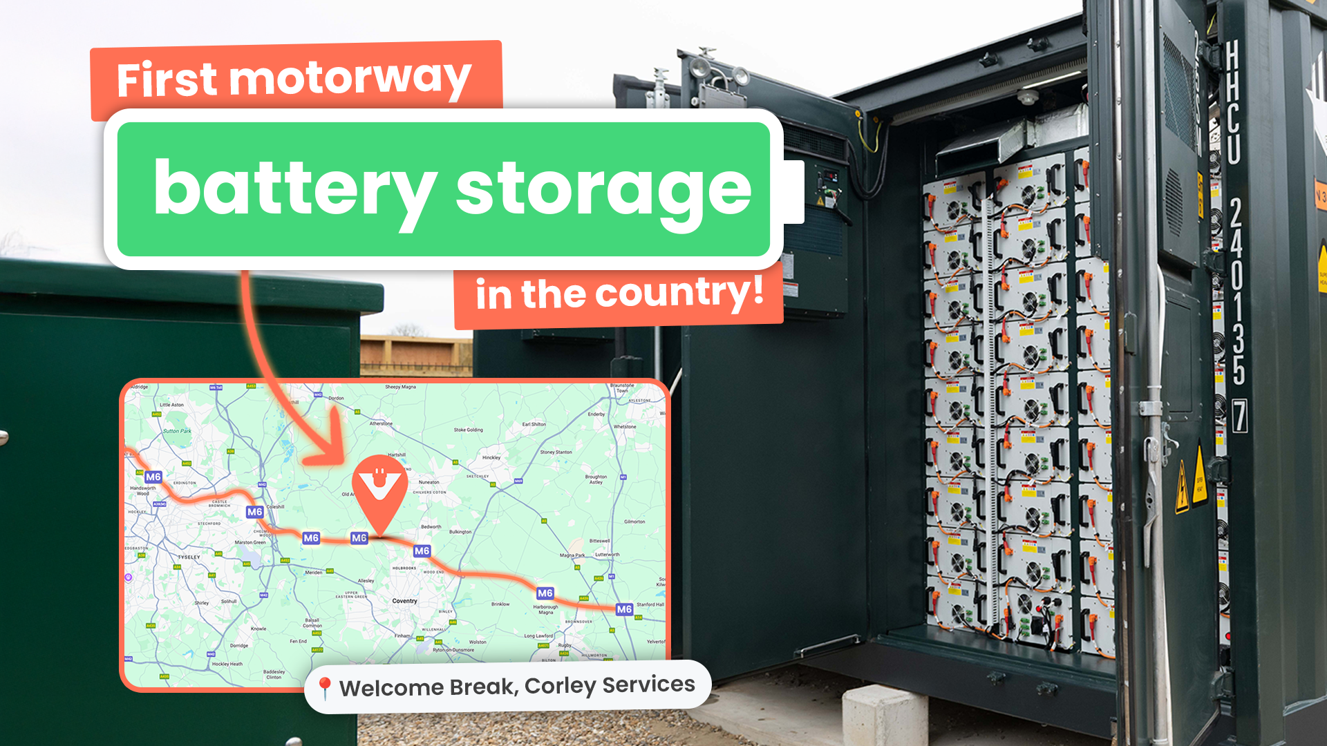 Major milestone as InstaVolt brings UK’s first battery storage direct to ultra rapid EV chargers on M6