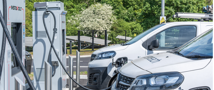 EV vans charging